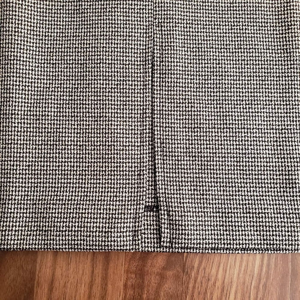 Set of 2 - Vintage Houndstooth & Gingham Print Pencil Skirts in Black/White Sz S - Picture 6 of 11